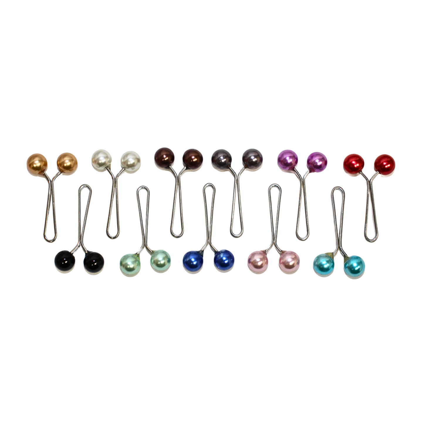 U-shaped Hijab Pearl Pins 3pk