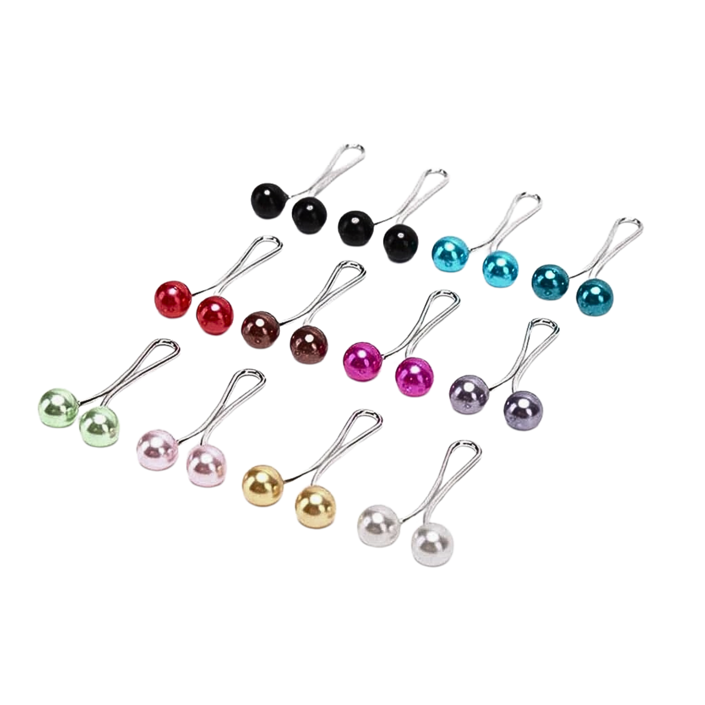 U-shaped Hijab Pearl Pins 3pk